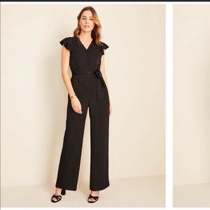 Black cheetah print jumpsuit